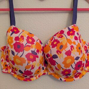 Cleo by Panache 32G Neve Orange Padded Plunge Underwire Bra